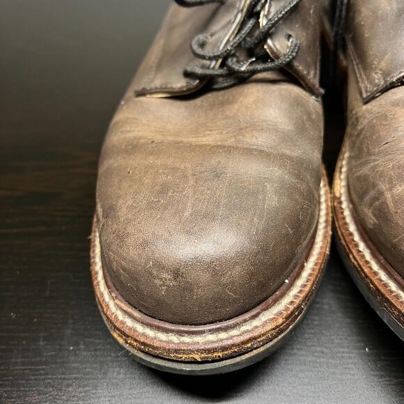 LL Bean Men\'s 9.5M Brown Leather Chukka Vibram Hiking Boots KV05 04 Round Toe main image 11